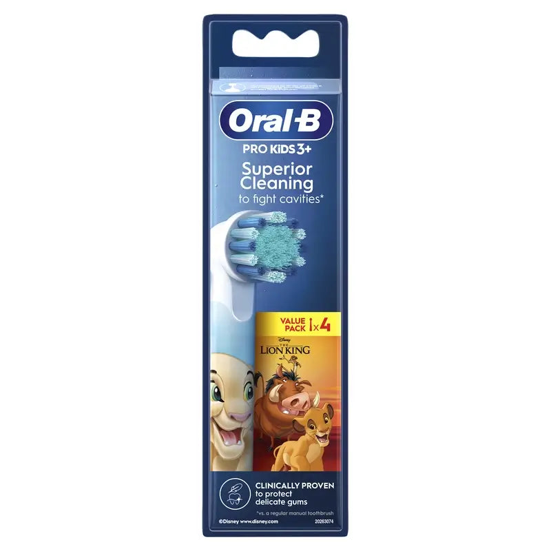 Oral-B Braun Kids Disney The Lion King Brosses de remplacement, 4 pcs.
