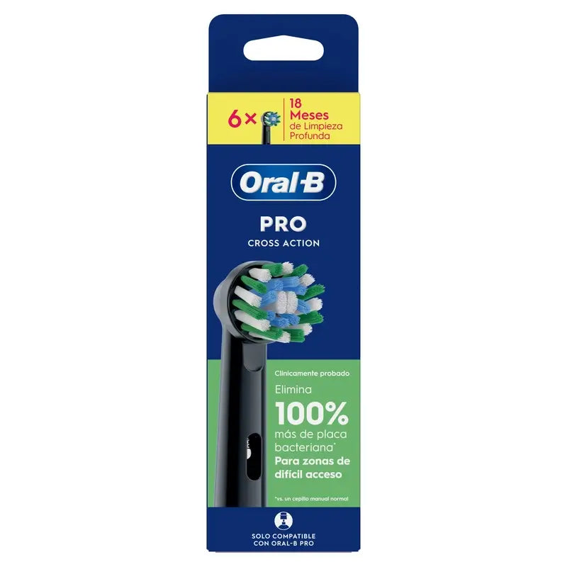 Oral-B Braun Cross Action Refill Black, 4 pcs.