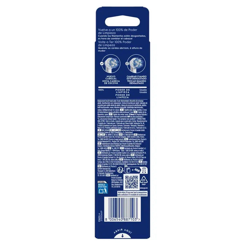 Oral-B Braun Sensitive Clean Refill, 4 pièces