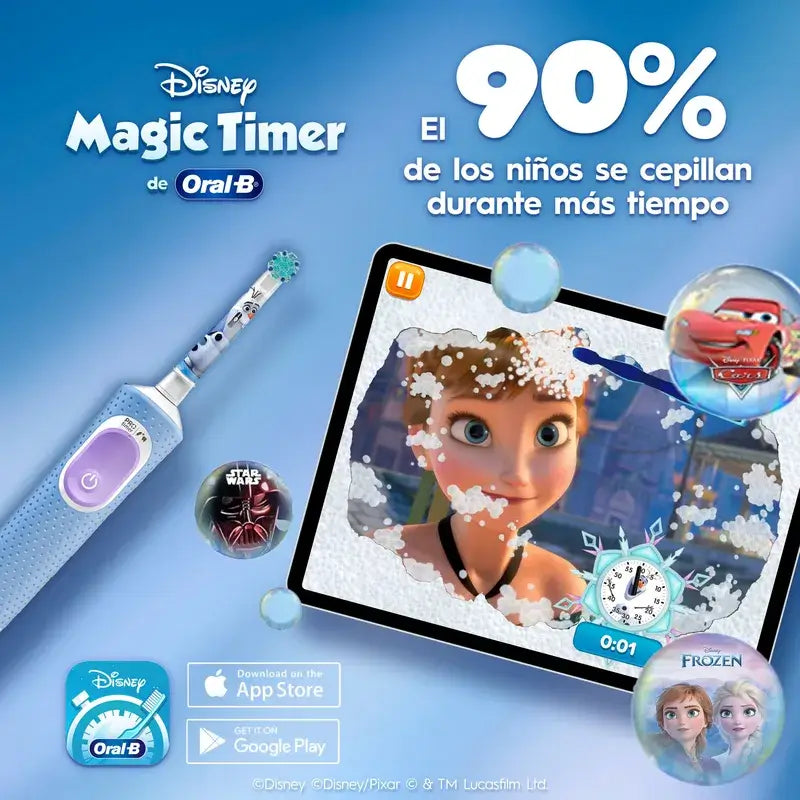 Brosse à dents électrique Oral-B Frozen + étui de transport