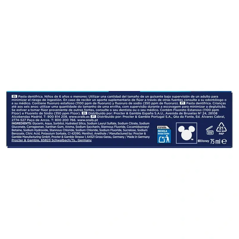 Oral-B Junior Star Wars Dentifrice 3X75 Ml, +6 ans