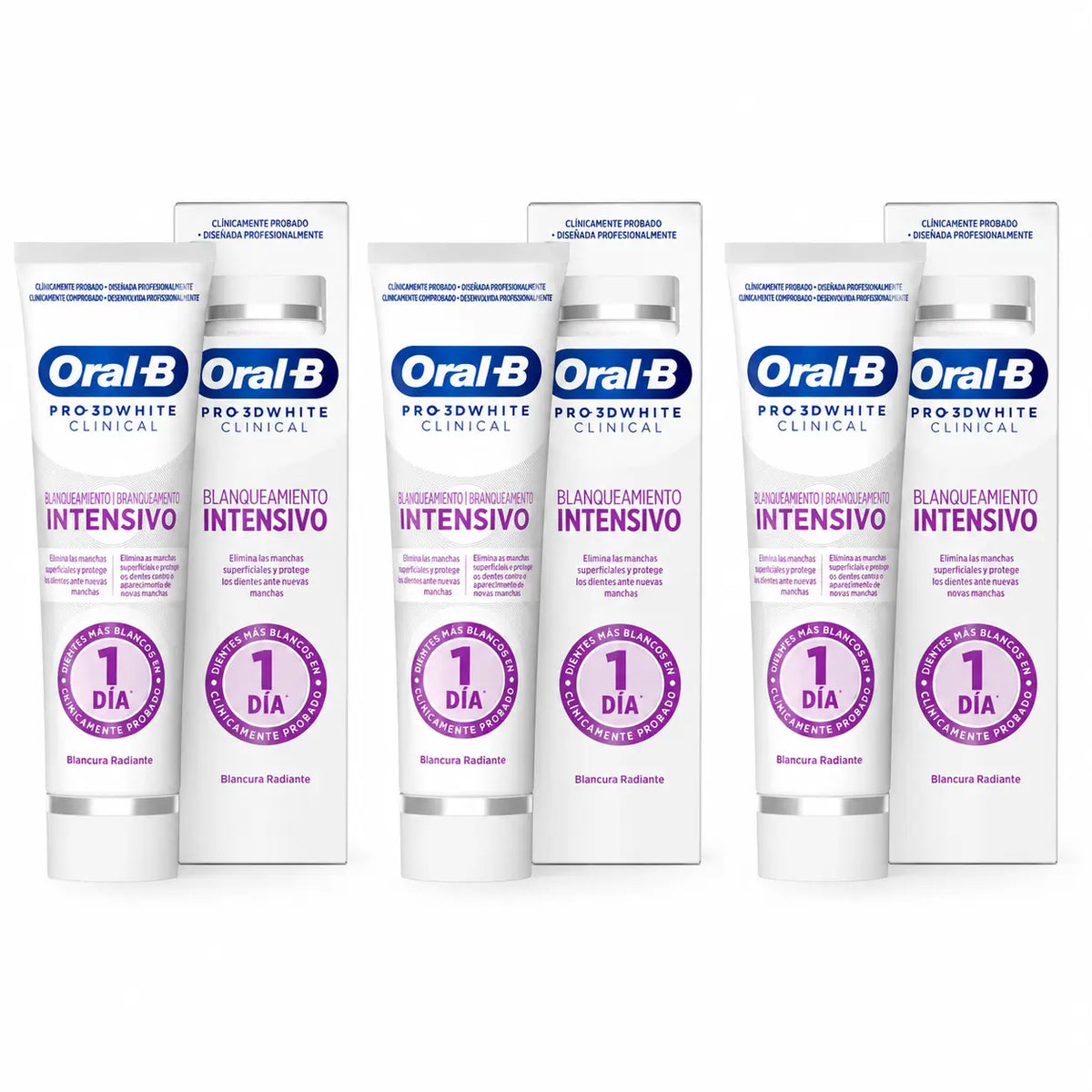 Oral-B Dentifrice 3D White Radiance, 75 ml, lot de 3