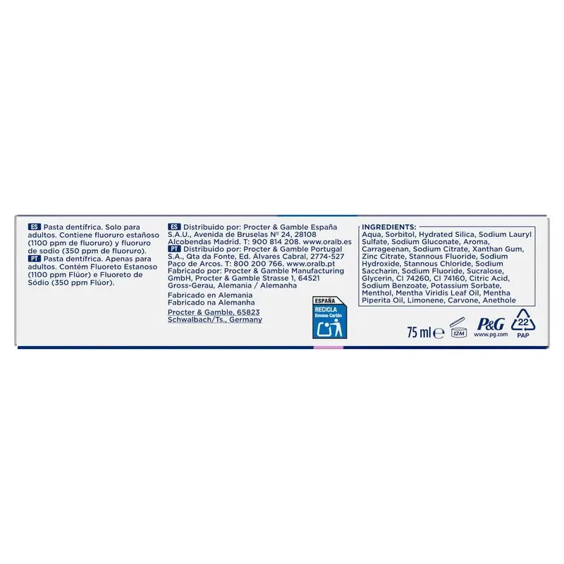 Oral-B Advanced Fresh Mint Gum Protection Toothpaste , 75 ml