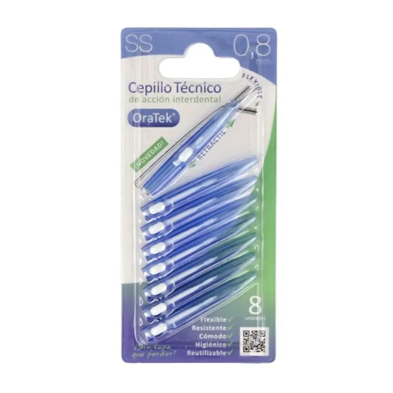 Oratek Interdental Brush Retractil 0,8Mm 8Ud.