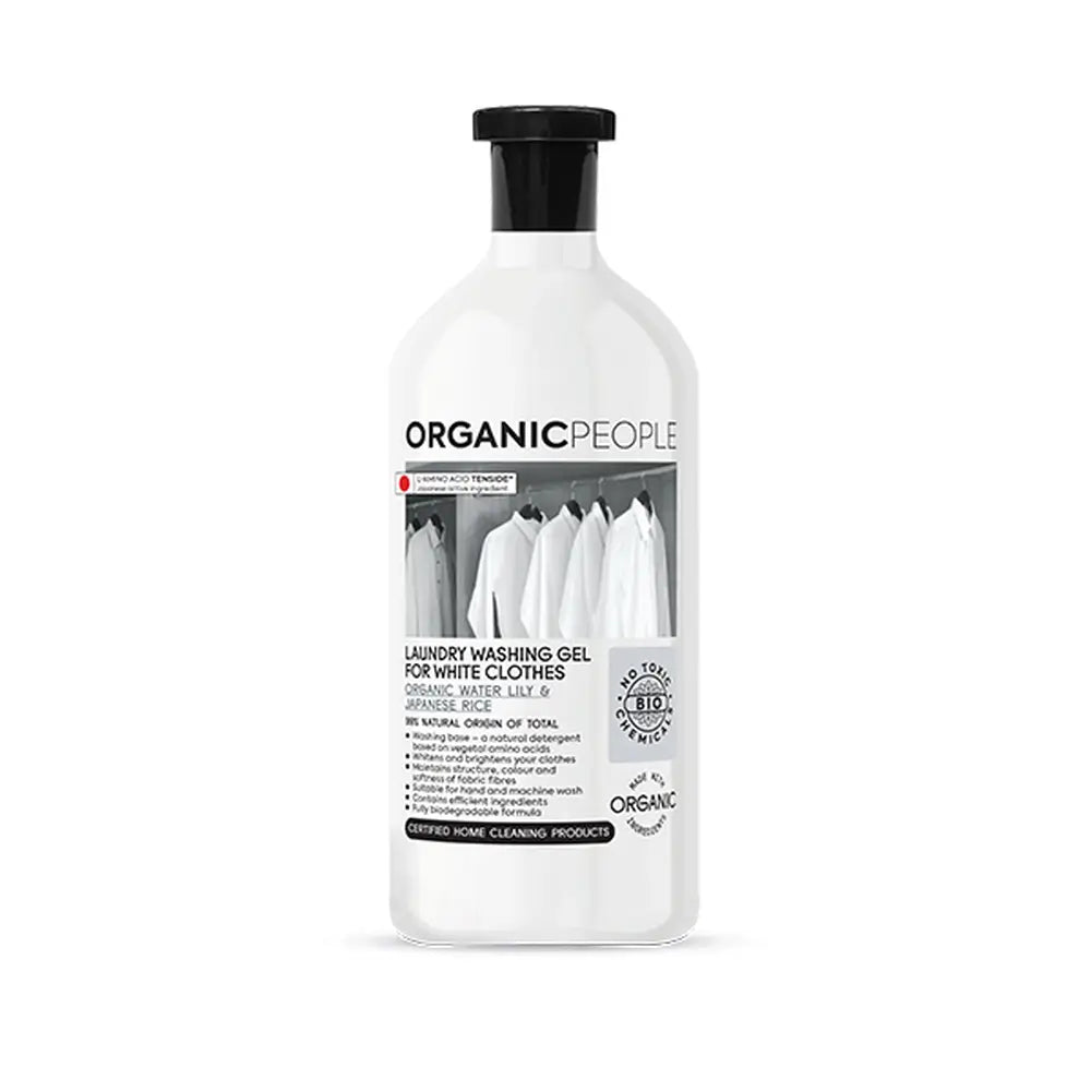 Organic People Lessive liquide biologique au nénuphar et au riz japonais, 1000 ml