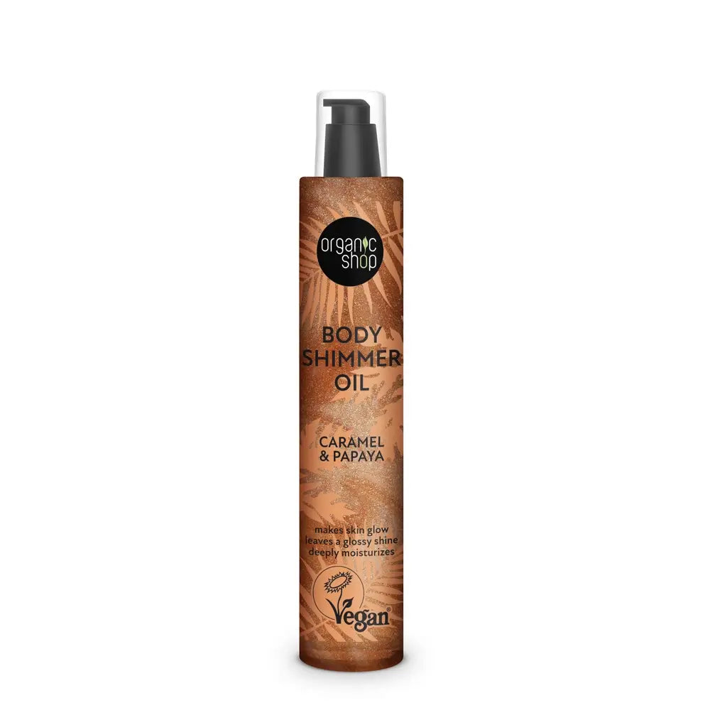 Organic Shop Huile scintillante pour le corps Caramel & Papaye , 100 Ml