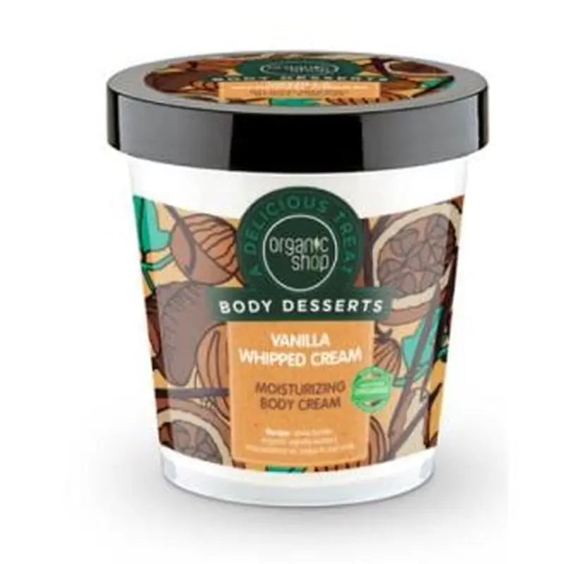Organic Shop Moisturising Body Cream Vanilla Cream 450Ml.