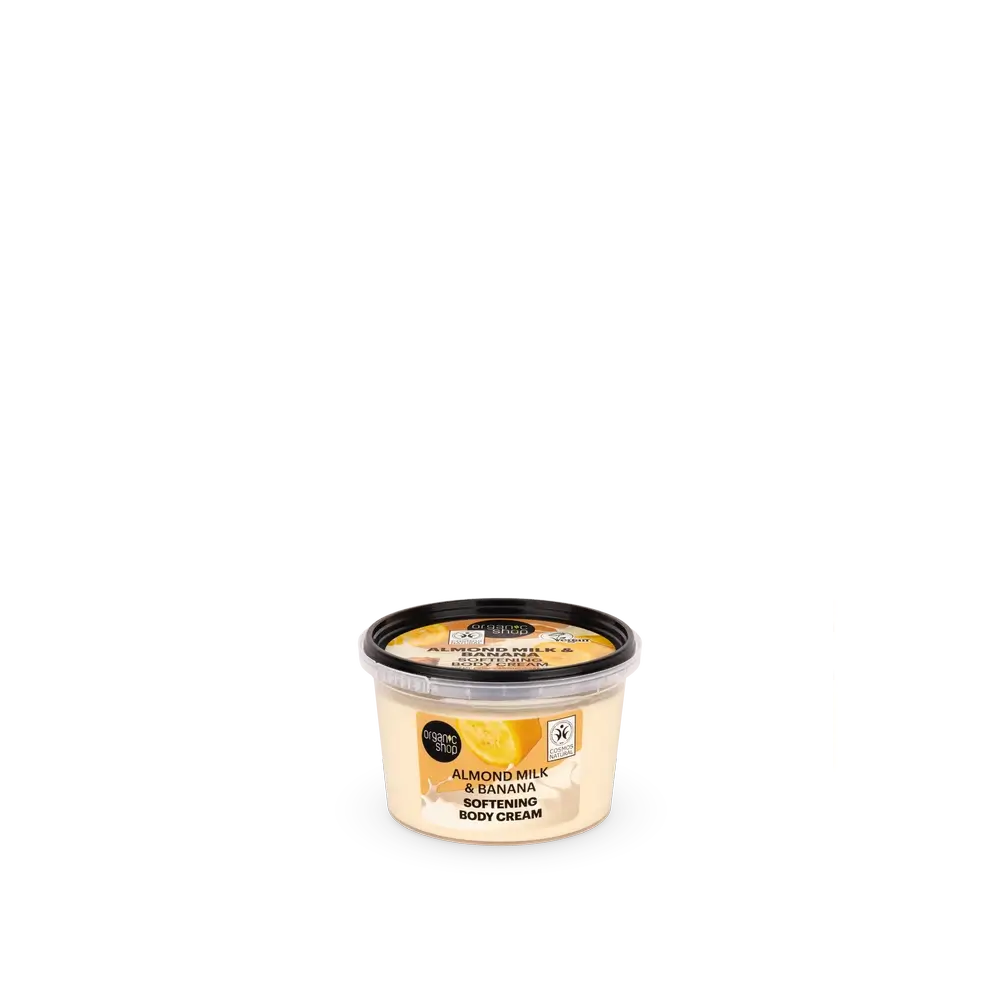 Organic Shop Crème apaisante pour le corps au lait d'amande et de banane, 250 ml