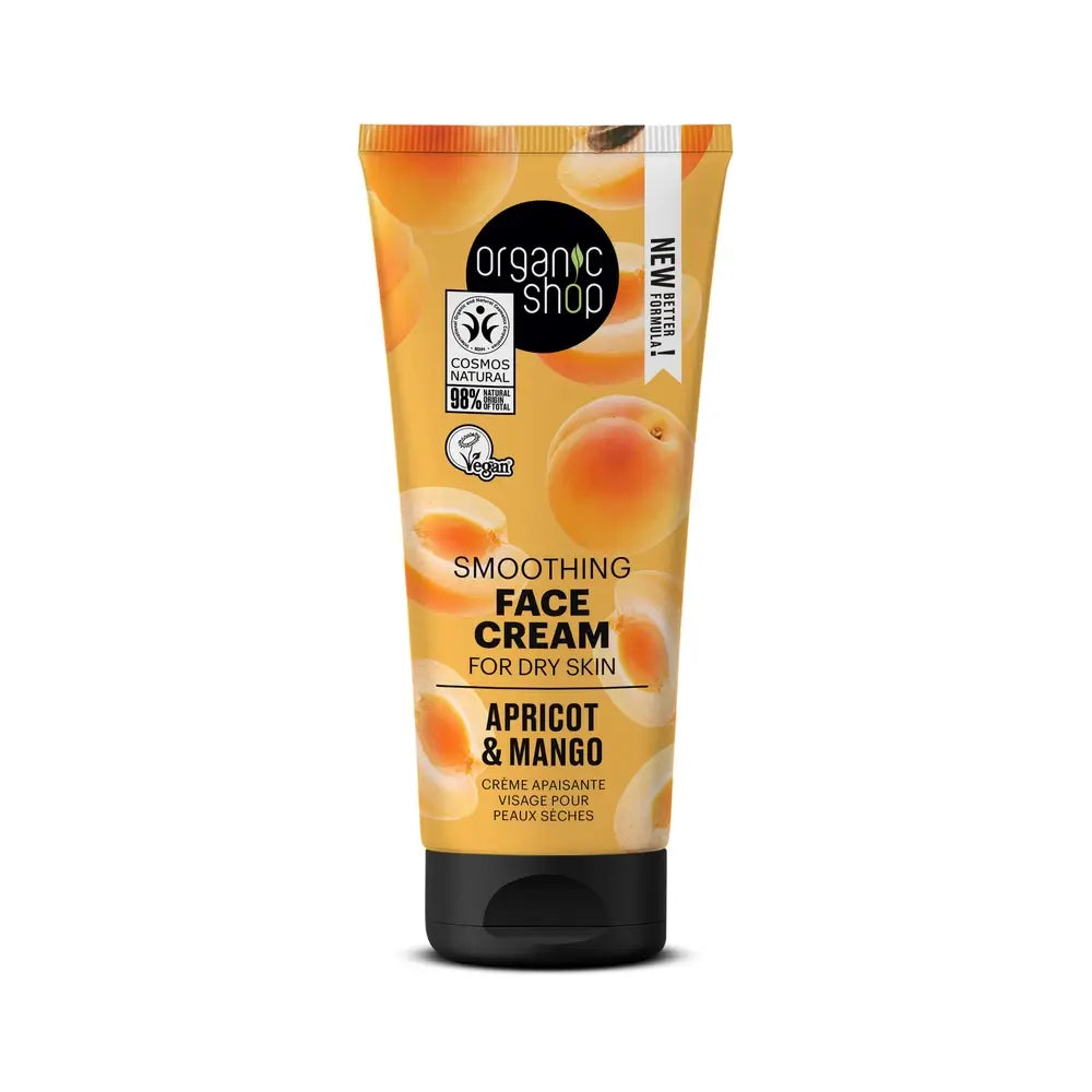Organic Shop Organic Shop Crème légère quotidienne pour le visage à l'abricot et à la mangue, 50 ml