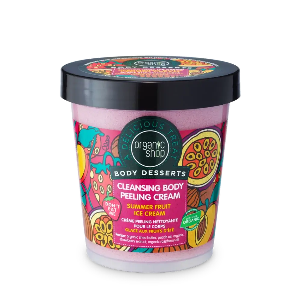 Organic Shop Crème glacée aux fruits d'été Crème nettoyante pour le corps, 450 ml