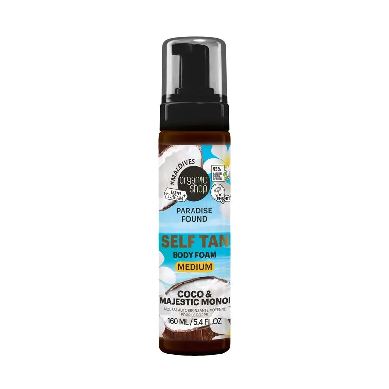 Organic Shop, mousse autobronzante teinte moyenne, 160 ml