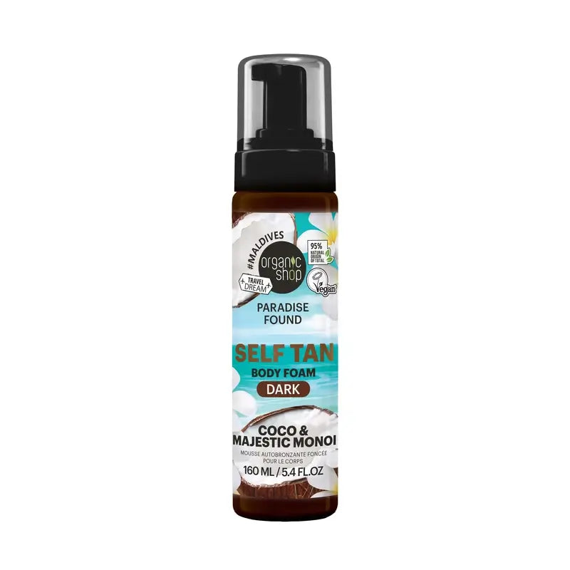 Mousse autobronzante Organic Shop, teinte foncée, 160 ml
