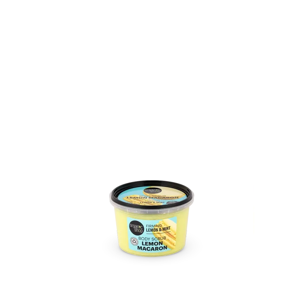 Organic Shop Gommage corporel raffermissant Macaron au citron, 250 ml