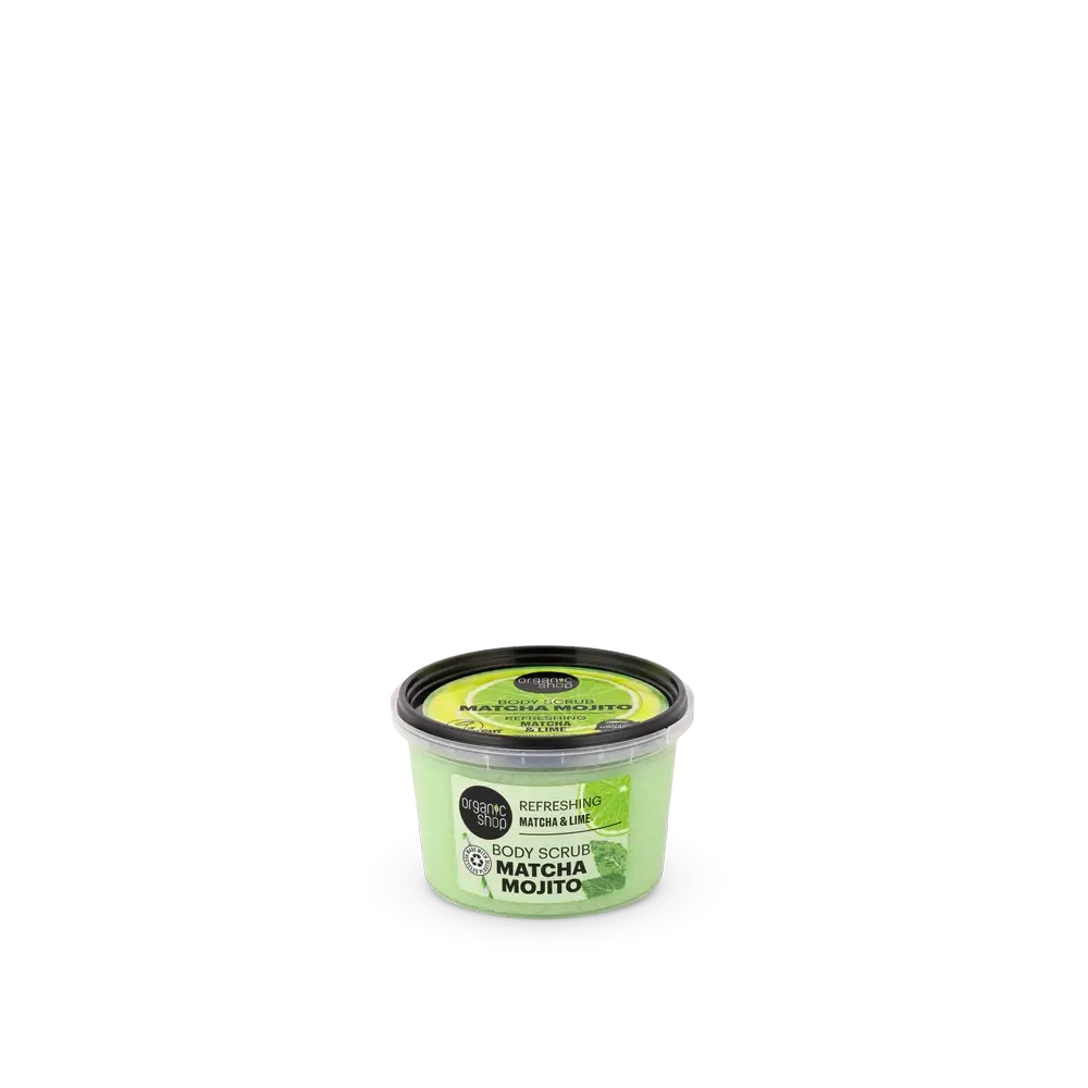 Organic Shop Gommage corporel rafraîchissant au Matcha et au Mojito, 250 ml