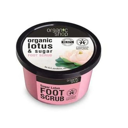 Organic Shop Lotus Sugar Foot Scrub 250ml.