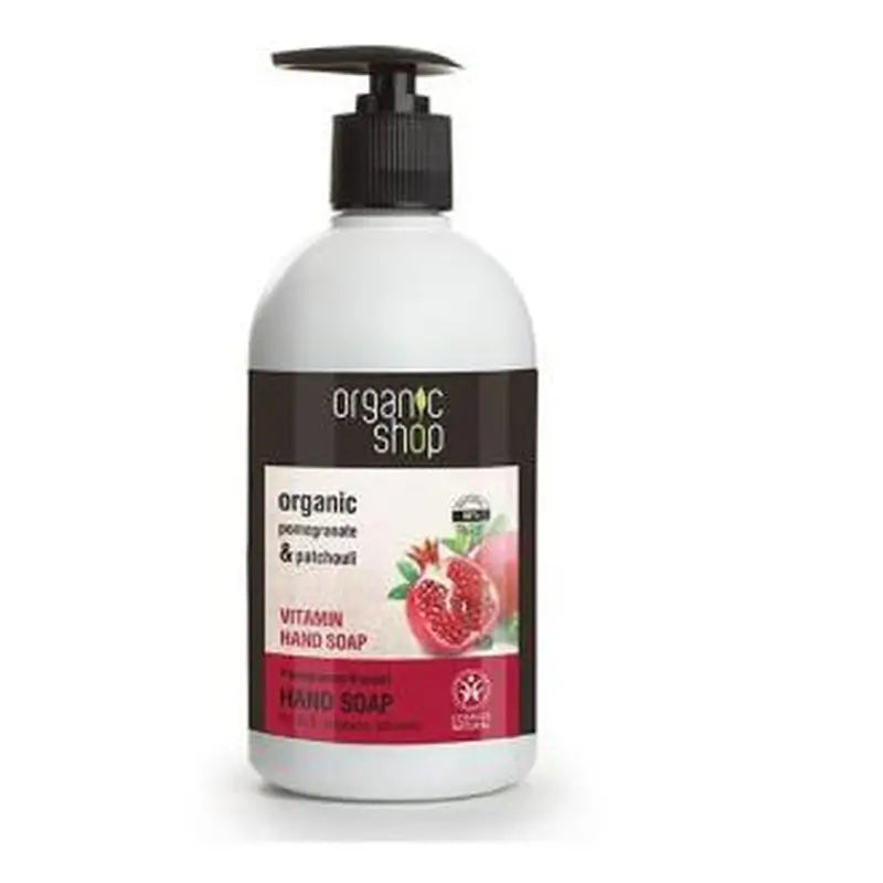 Organic Shop Pomegranate Hand Soap Vitamins Bracelet 500Ml.