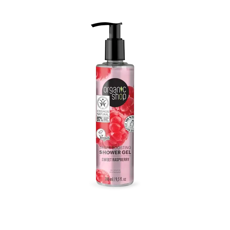 Organic Shop Mix Gel douche régénérant à la framboise, 280 ml