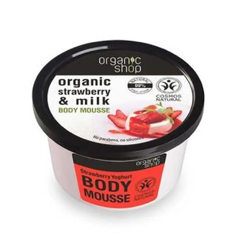 Organic Shop Strawberry Yoghurt Body Mousse 250ml.