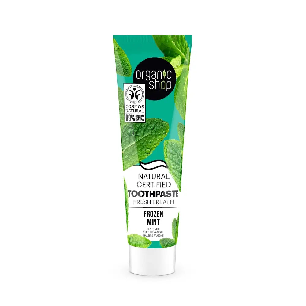 Organic Shop Os Mint. Dentifrice certifié naturel haleine fraîche, 100 g