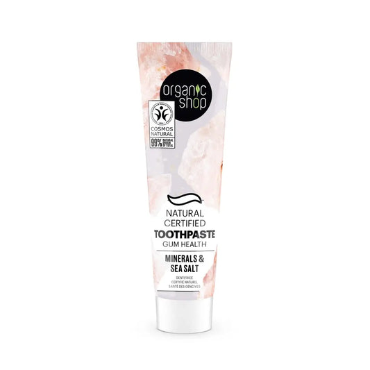 Organic Shop Os Minerals & Sea Salt. Dentifrice certifié naturel pour des gencives saines, 100 g