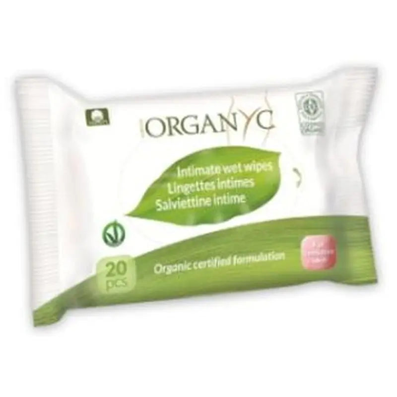 Organyc Intimate Cotton Wipes 20 pcs.