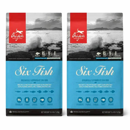 Orijen Canine Adult 6 Fish 11,4 Kg Dog Food, pack 2