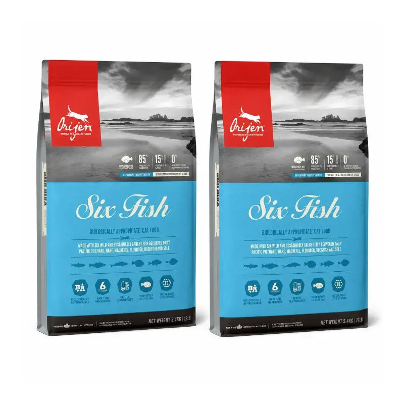 Orijen Feline Adult 6 Fish 5,4Kg nourriture pour chat pack 2