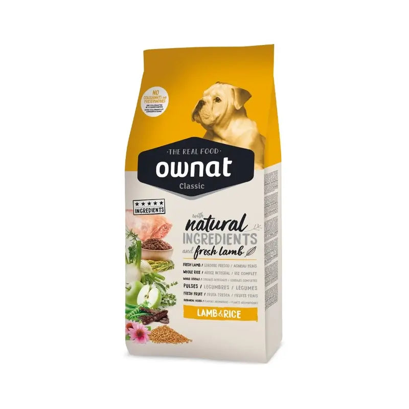 Ownat Classic Canine Adulte Agneau Riz 12Kg