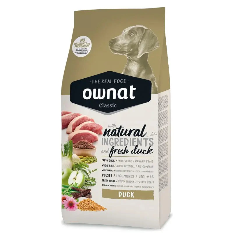 Ownat Classic Canine Adult Duck 15kg, dog food for dogs