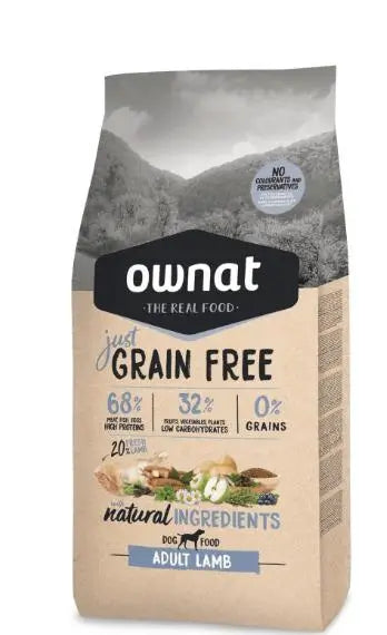 Ownat Just Canine Adult Grain Free Lamb 3kg , nourriture pour chien