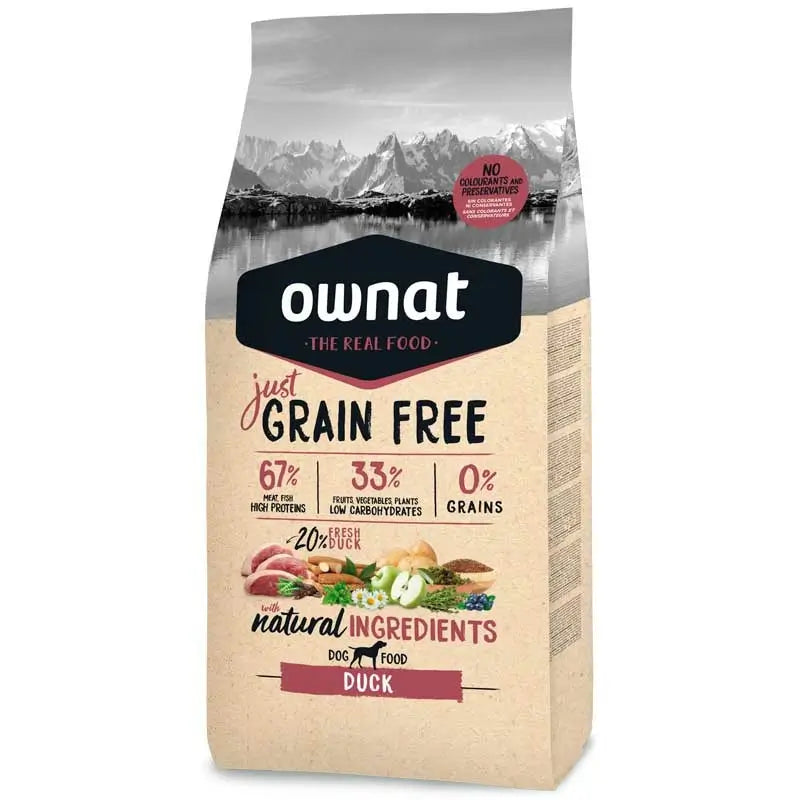 Ownat Just Canine Adult Grain Free Duck 3kg, dog food for dogs