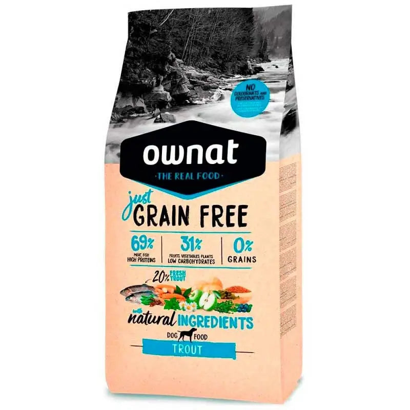 Ownat Just Canine Adult Grain Free Trout 3kg, dog food for dogs