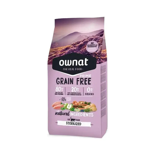 Ownat Prime Feline Adult Sterilised Grain Free 8Kg , cat food