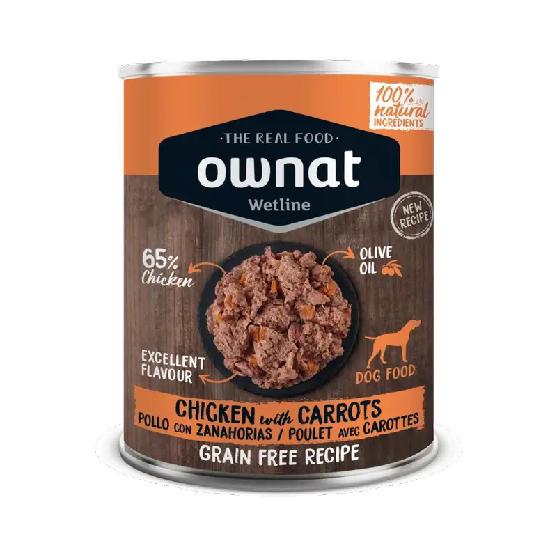 Ownat Wetline Canine Poulet avec Carotte 12X395Gr