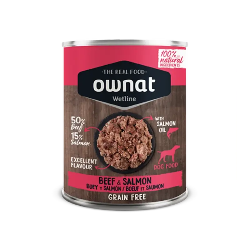 Ownat Wetline Canine Boeuf & Saumon 12X395Gr