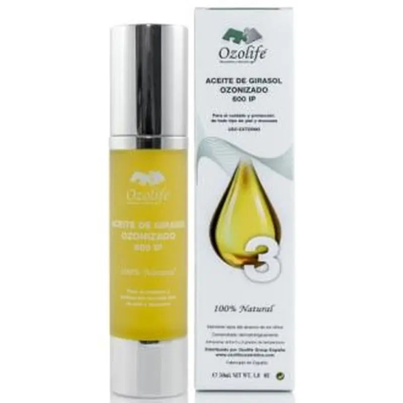 Ozolife Biocosmetics & Nutrition Ozonised Sunflower Oil 600Ip Airless 50Ml.