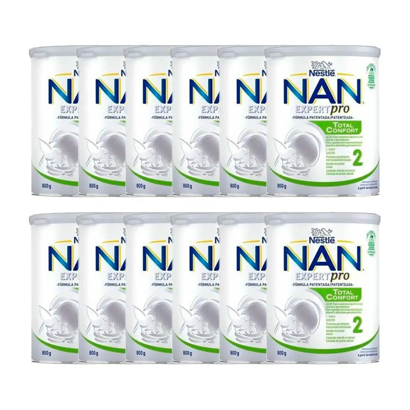 Nestlé Nan Total Comfort 2 Infant Milk, 12 X 800g Pack