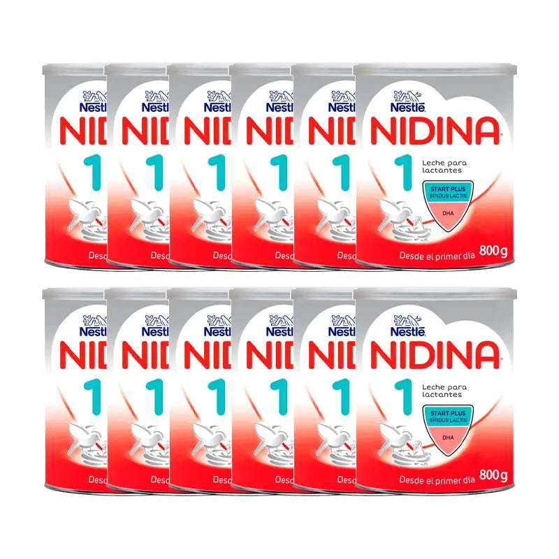 Pack 12 X Nesté Nidina 1 For Infants 800 g