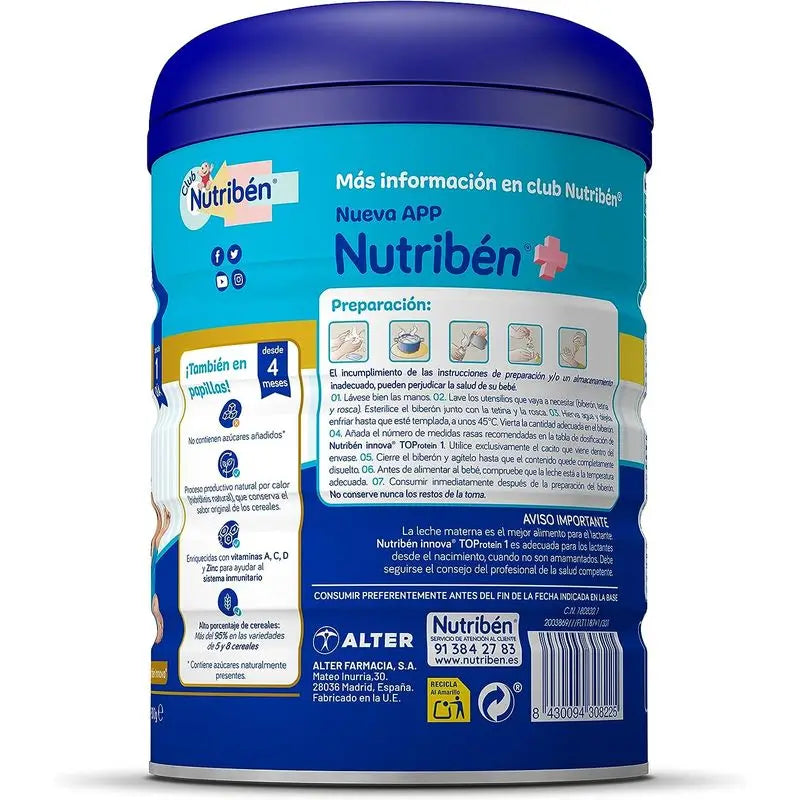 Nutribén Innova 1 Top Protein Starter Milk, 12 X 800 g
