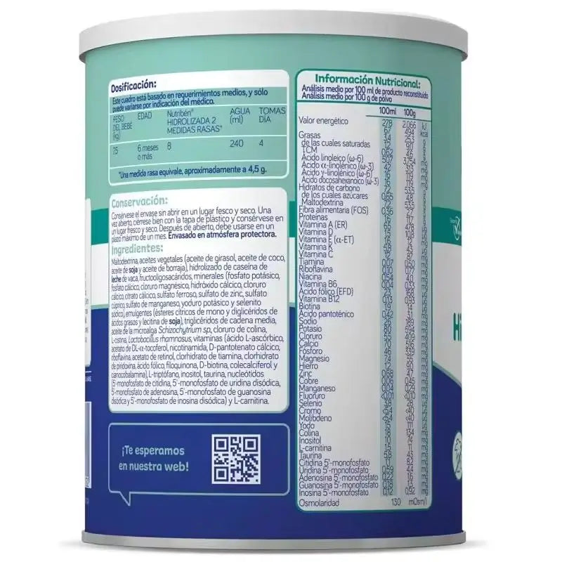 Nutribén Hydrolysé 2 Lait Continuation, 2 X 400 g