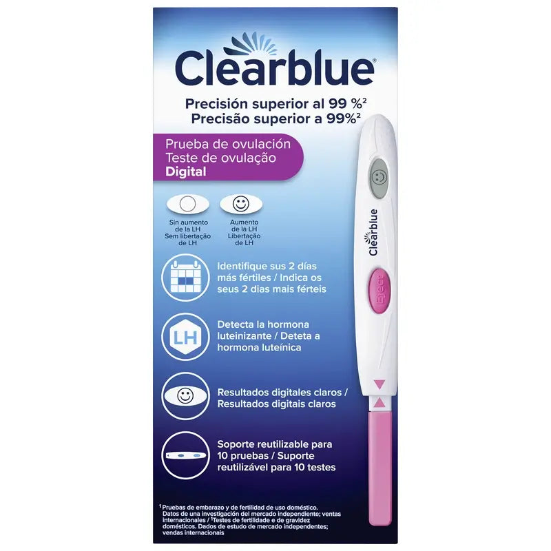 Clearblue Pack Test de grossesse précoce analogique 3 tests + Clearblue Test d'ovulation 30 bâtonnets de test