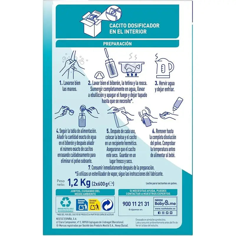 Nestlé Nan Optipro 1 Lait de démarrage, 4X1200 g