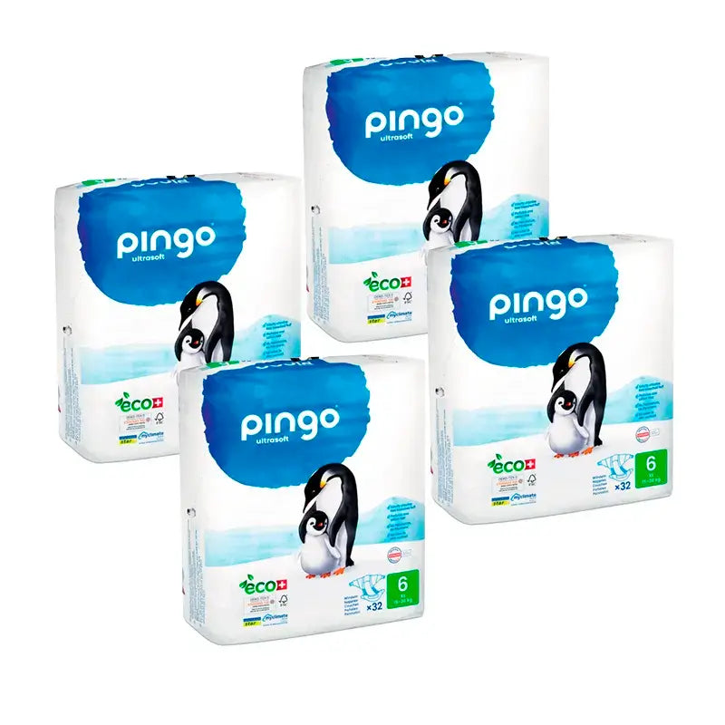 Pingo Ecological Nappy Size 6 Xl, Pack 4 X 32 Pcs.