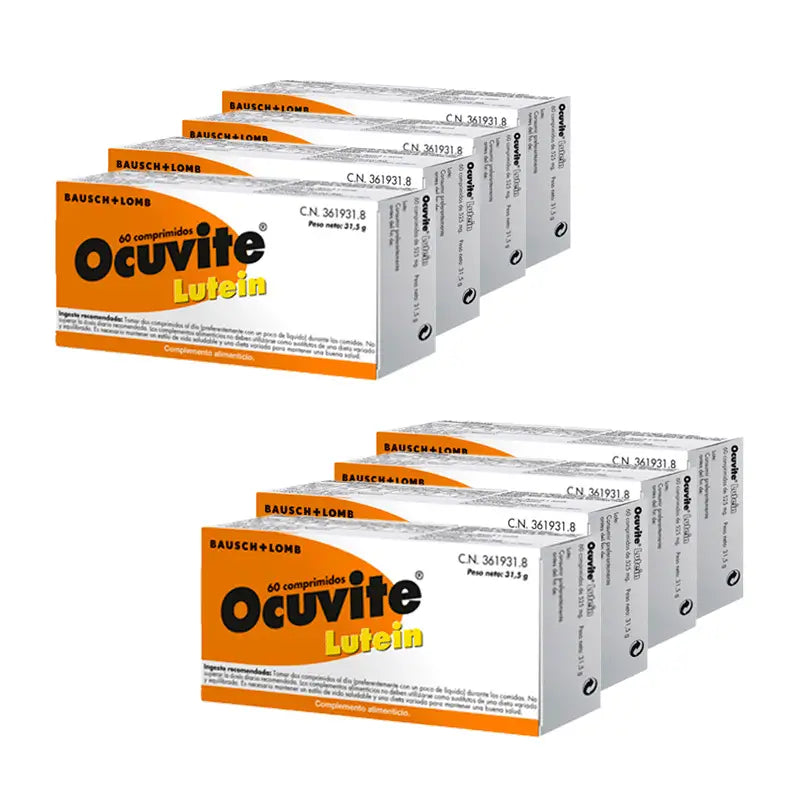 Pack 8 Bausch & Lomb Ocuvite Lutein 60 Tablets