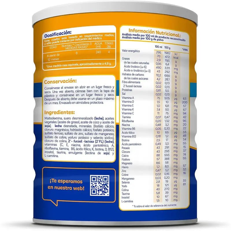 Nutribén Croissance Pro+ 3 Lait, 8 X 800 grammes