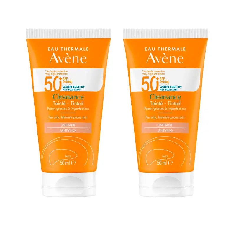 Avene Cleanance SPF 50+ Face Protector with Colour 2x50 ml