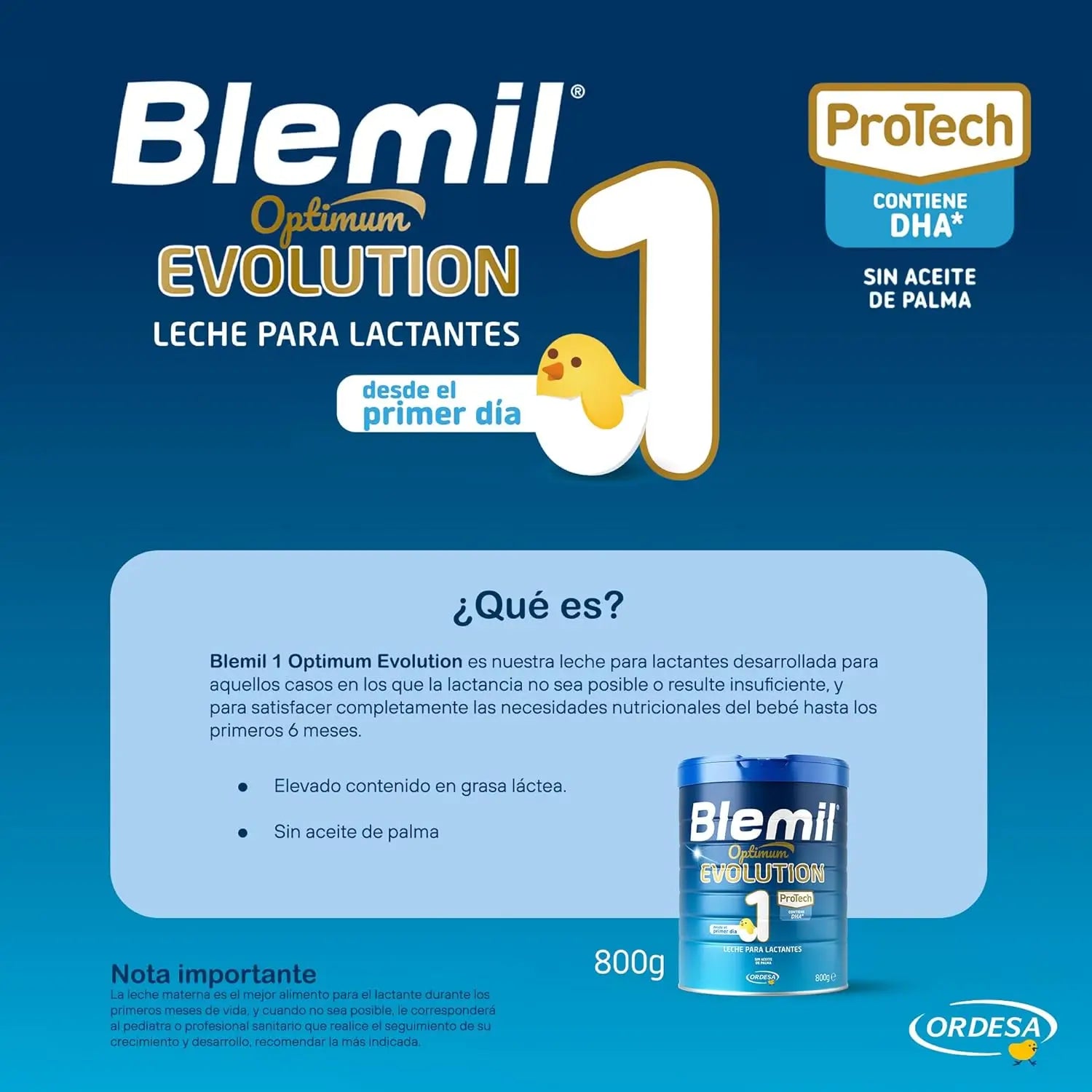 Blemil Optimum Evolution 1 Lait de démarrage, 6X800g
