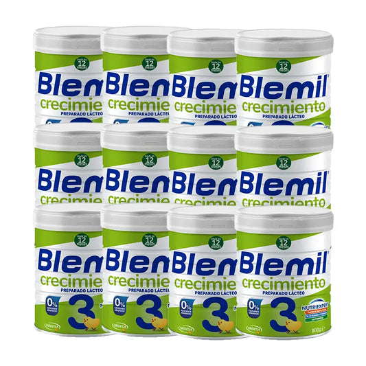 Blemil Plus 3 Growth Pack 0% Added Sugar, 12x800g