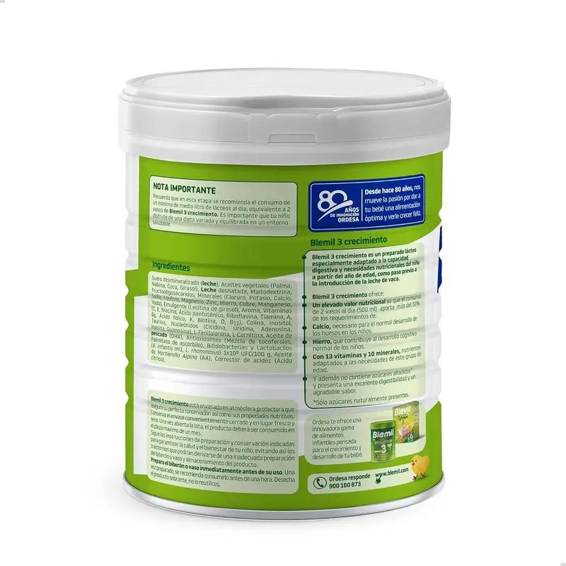 Blemil Plus 3 Croissance 0% sucre, 2x800g