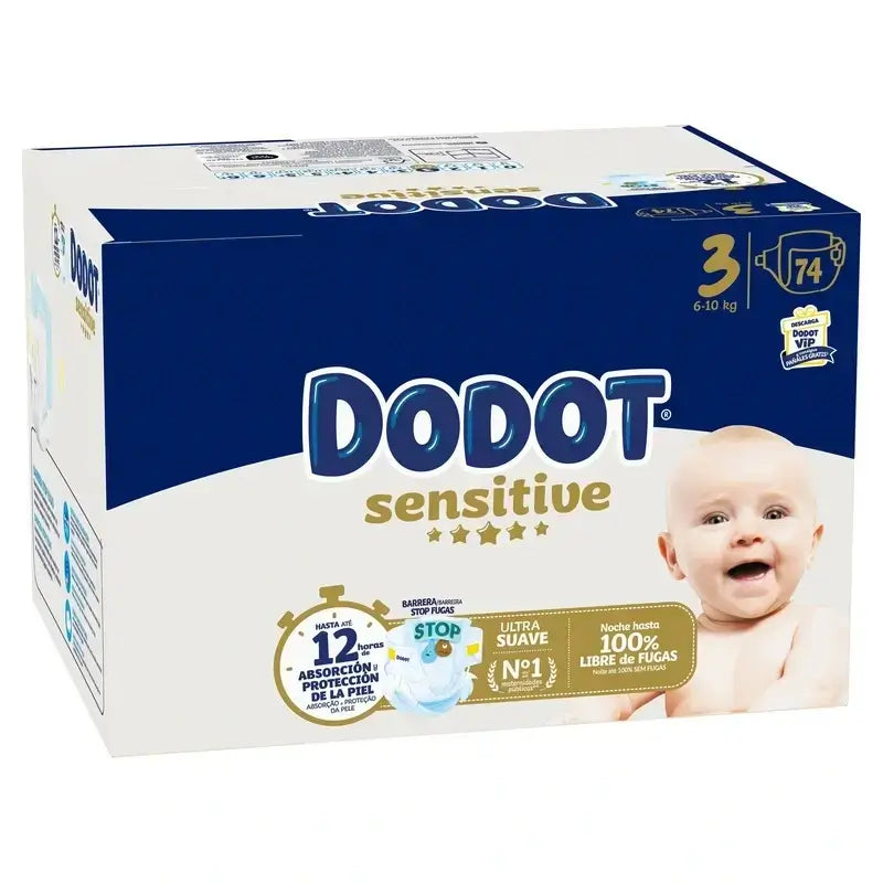 Dodot Sensitive Taille 3, 148 couches